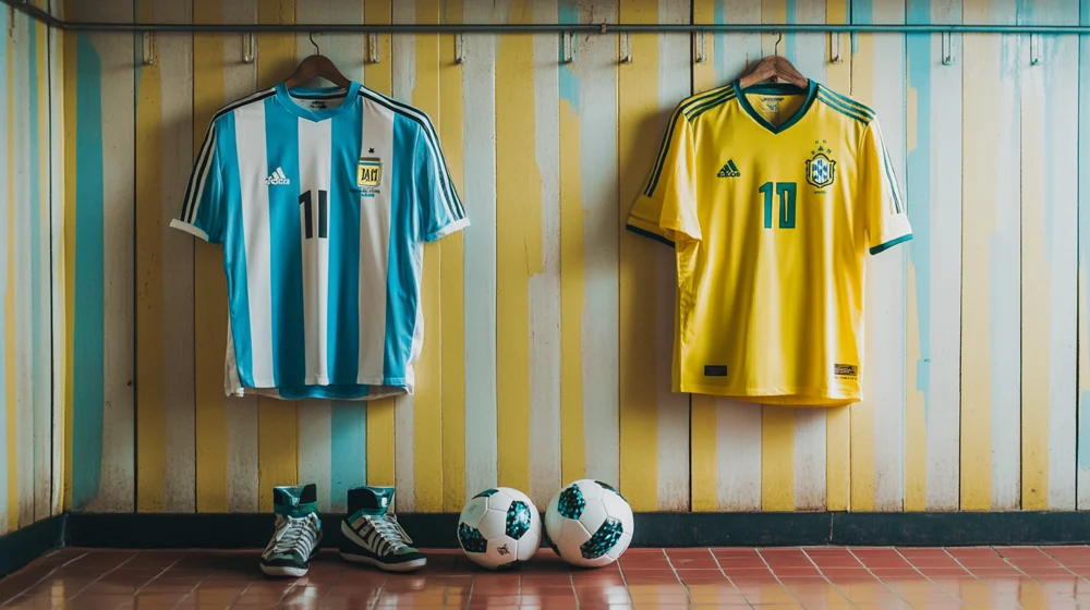 Argentinas Herrlandslag I Fotboll Mot Colombias Herrlandslag I Fotboll Laguppställning
